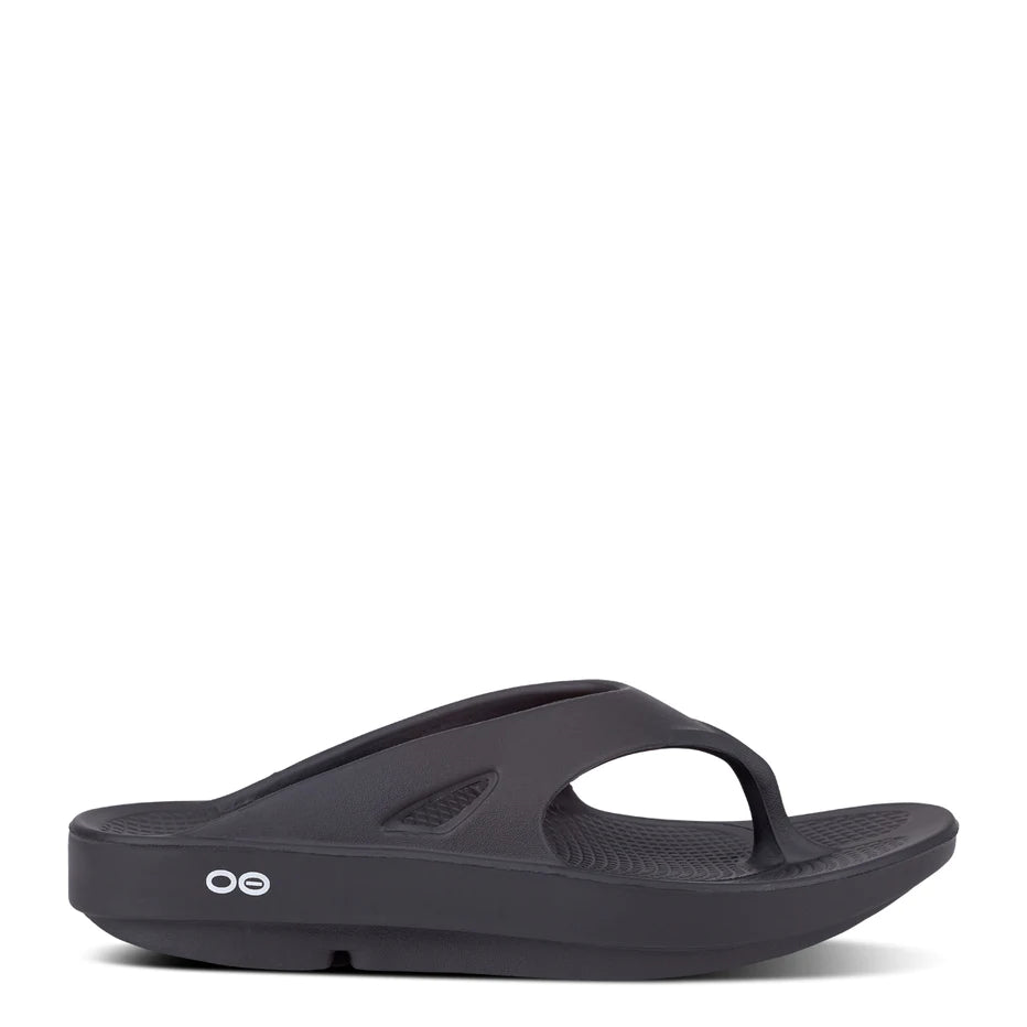  OOFOS OOriginal Sandal, Black - Men's Size 3, Women's Size 5 -  Lightweight Recovery Footwear - Reduces Stress on Feet, Joints & Back -  Machine Washable